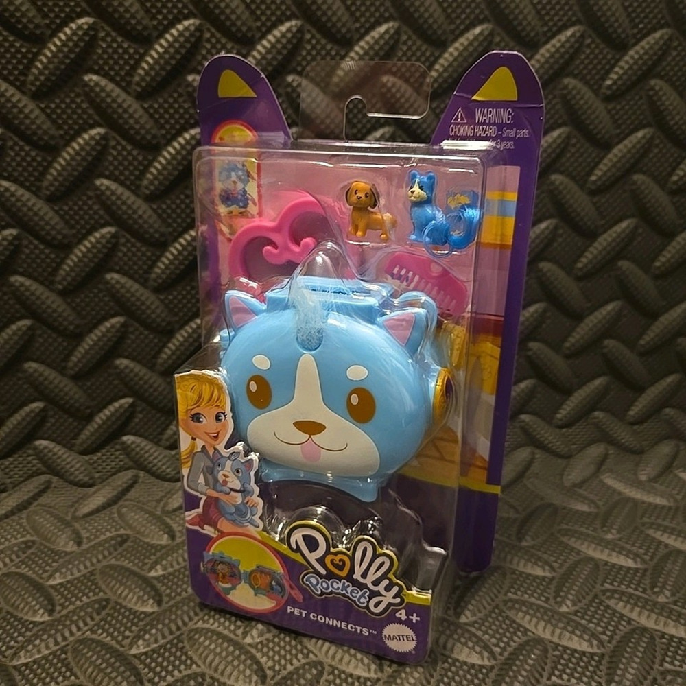 Polly Pocket Pet Connects Blue Cat Micro PlayStation